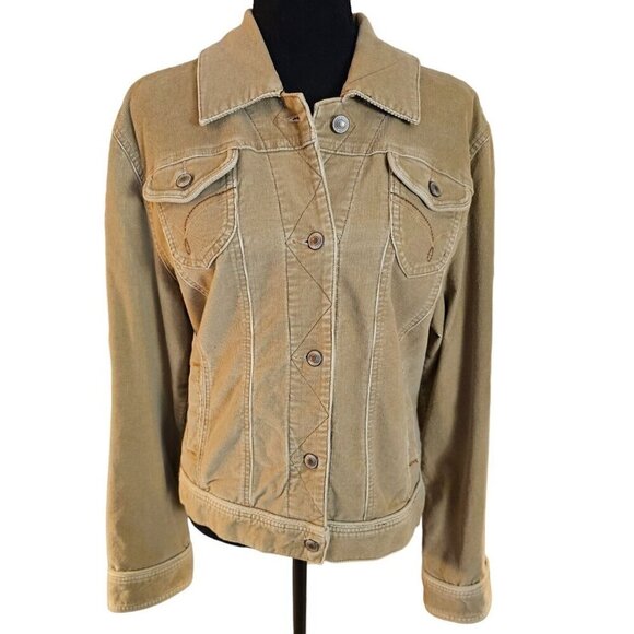 Deluxe L.A. Blues XL Corduroy Jacket Denim Look Tucker Casual Outerwear - Picture 1 of 8